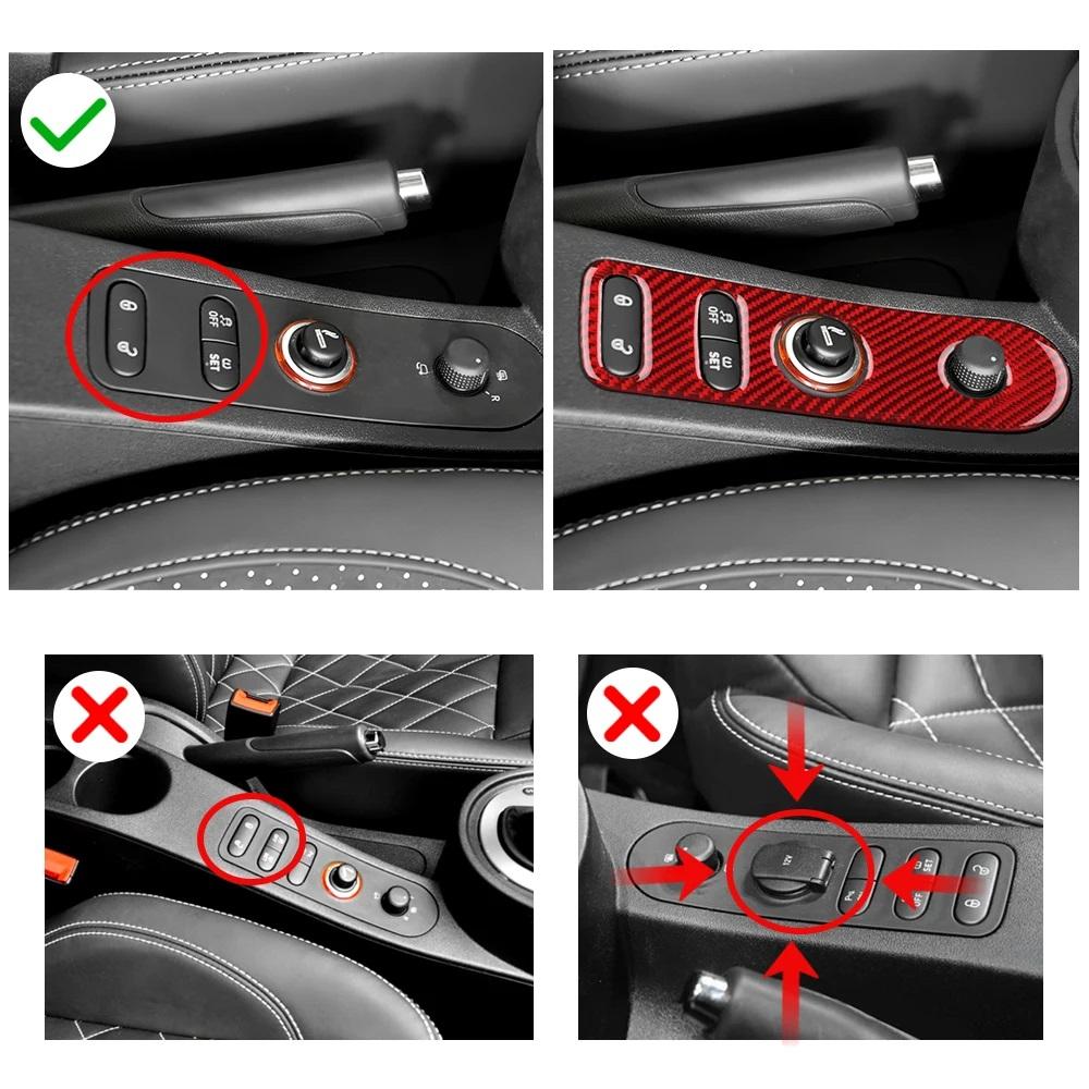 Real Carbon Fiber Sticker For Seat Leon Altea 2005 2006 2007 2008-2010 2011 2012 For Toledo 2005-2009 LHD RHD Car Door Lock Gear