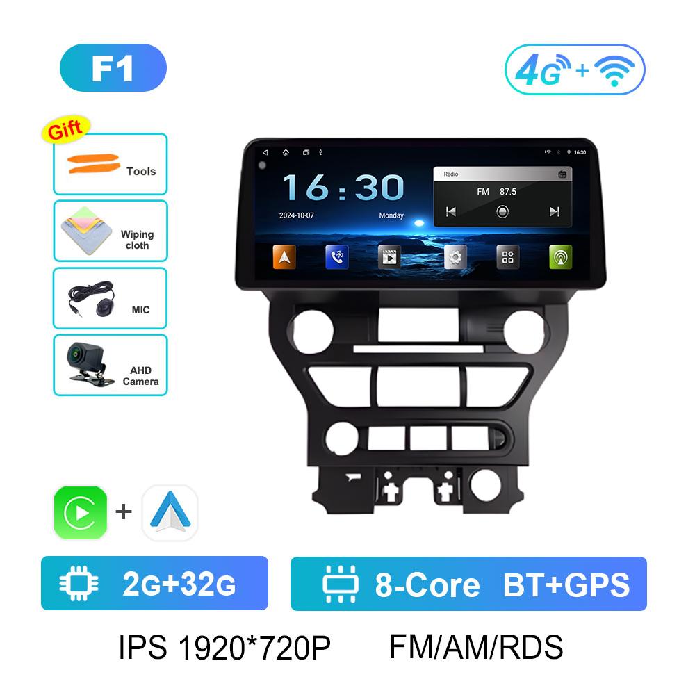 Android Smart System for Ford Mustang 2015 2016 2017 2018 - 2020 Wireless Carplay DSP Stereo Cooling Fan GPS Navigation No 2 Din