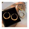 A Stainless Steel Gold Moon Earrings Stud Earrings, Light Luxury High-end Trendy Korean Heart Shape