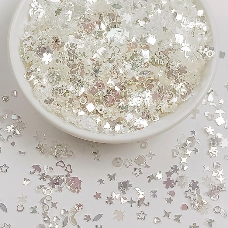 Irregular High-Flash Silver Crystal Sequin Jewelry DIY Accessories