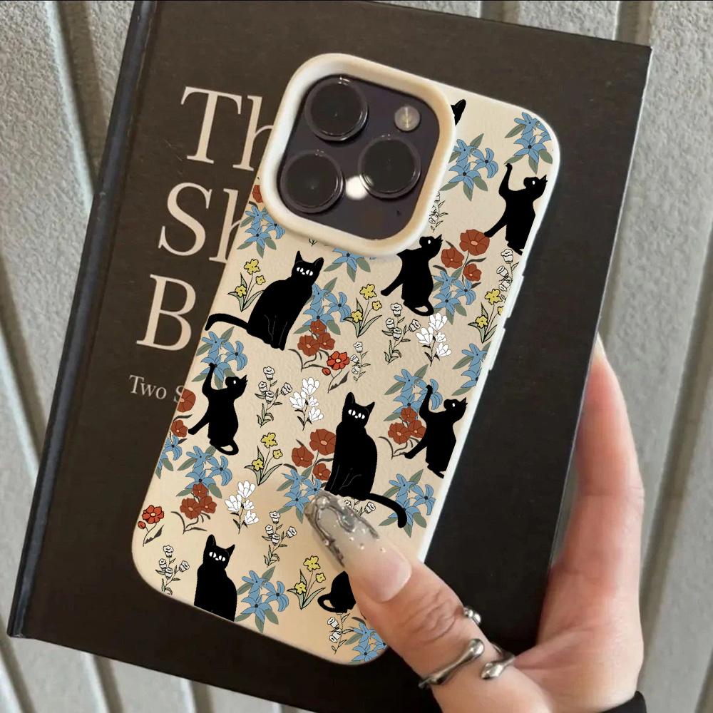 

HOT Cartoon Full Screen Cat Lichee leather pattern Phone Case For Samsung S26 S25 S24 S23 S22 S21 S20 S10 Plus FE Ultra 4G 5G Samsung S26 Ultra 5G