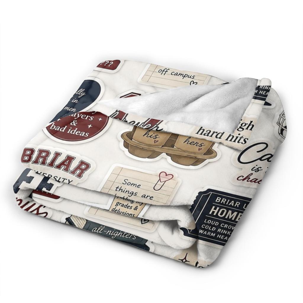 Off Campus Hockey Romance Blanket Flannel Throw Blankets Summer Air Conditioning Portable Soft Warm Bedsprea,