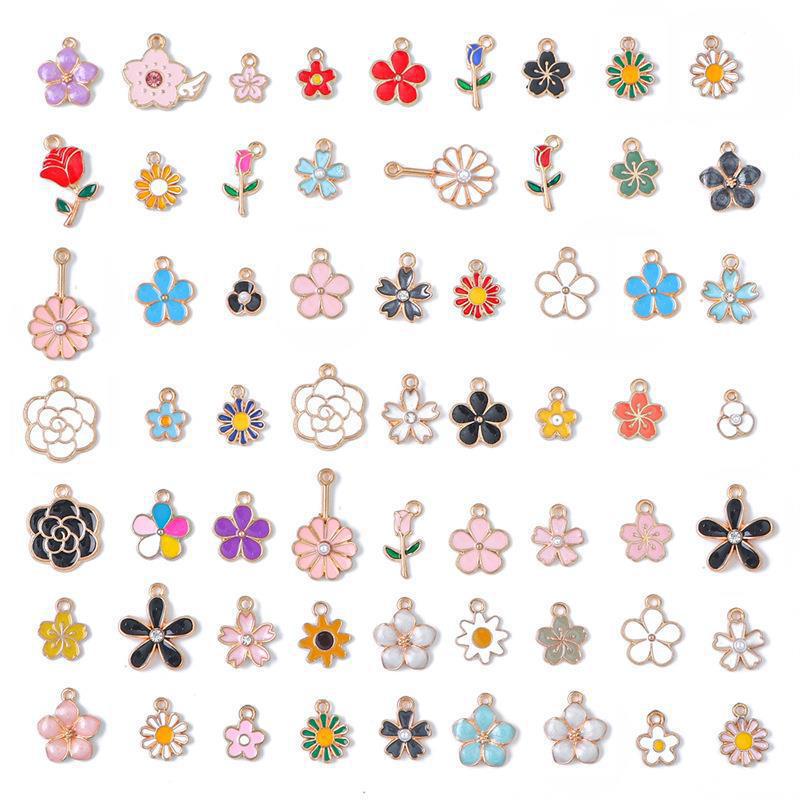 Cute Cartoon Oil Drop Panda Smiley Face Alloy Pendant for DIY Bracelets & Necklaces