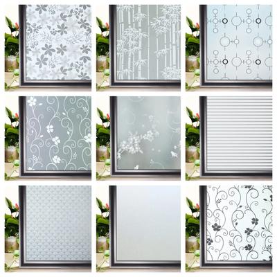 Stained Glass Window Film Privacy Glass Vinyl Frosted Self Adhesive Film for Home Heat Control Tint UV Protective Window Sticker