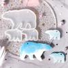 Eisbär-Eule-Schlüsselanhänger, Silikonform mit Loch, Schlüsselanhänger, Anhänger, handgefertigte Form, Valentinstag, Geburtstag, Geschenk, Schmuck