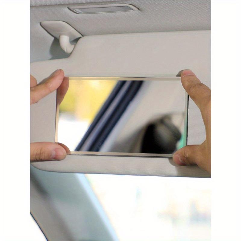 1pc Car Sun Visor Self-adhesive Stainless Steel Mirror