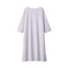 MUJI Sleeve Light Size BB2PPA4S Women's Double-Knit 3/4 Dress, Purple, XL,