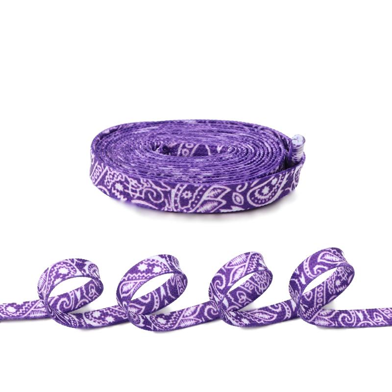 Flat Shoelaces Cashew Flower Basketball Shoe Laces For Sneakers Hand-painted Printing Sports Shoelace Shoestrings 1 Pair