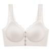 Full cup front buckle bra without steel ring large size middle-aged and elderly bra comfortable and breathable sleep