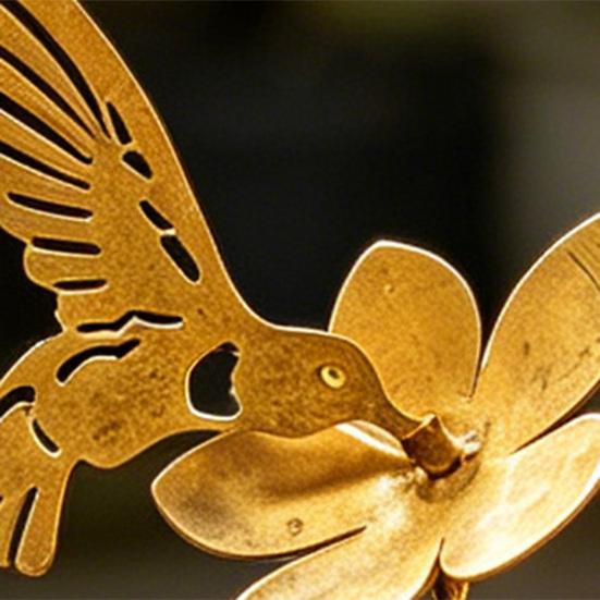 Rusty Hummingbird Flower Garden Stake Weather-proof Metal Outdoor Yard Lawn Patio Pathway Iron Floral Bird Stake Decoration Ornament