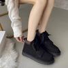 Large size couple snow boots women's autumn and winter new European and American retro velvet thickened warm snow boots