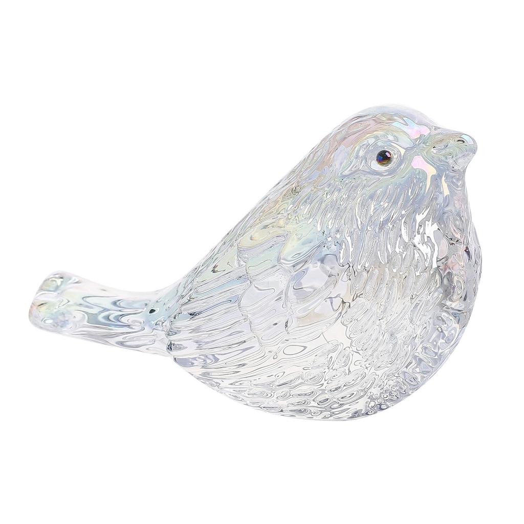 Artistic Glass Bird Figurine Collectible Crystal Desk Decoration For Bird Enthusiasts