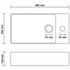 VidaXL Bathroom Sink with Overflow Countertop Washbasin Toilet Hand Basin Bathroom Kitchen Home 146996