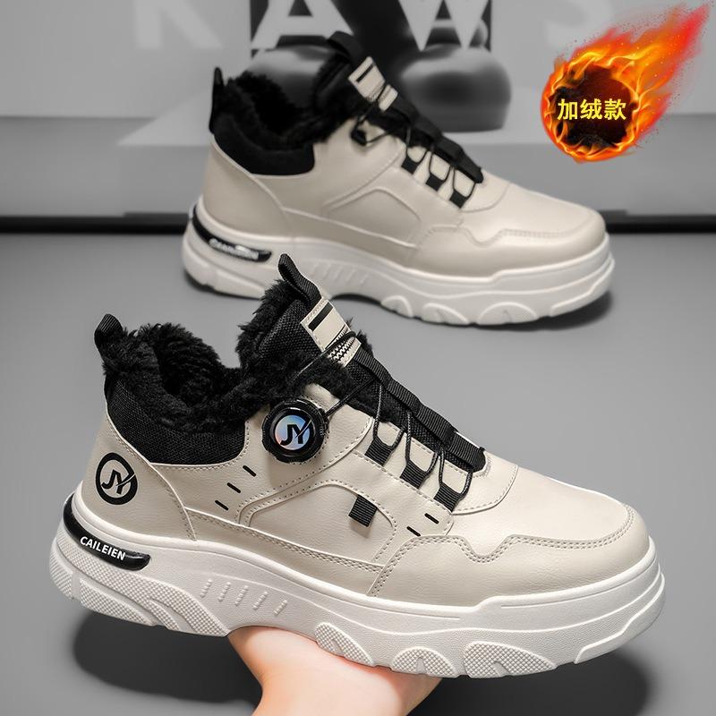 Winter Samt Martin Stiefel Herrenschuhe Britische Retro Arbeitsschuhe Trendige vielseitige Board Schuhe Verdickte warme kurze Stiefel Baumwollschuhe