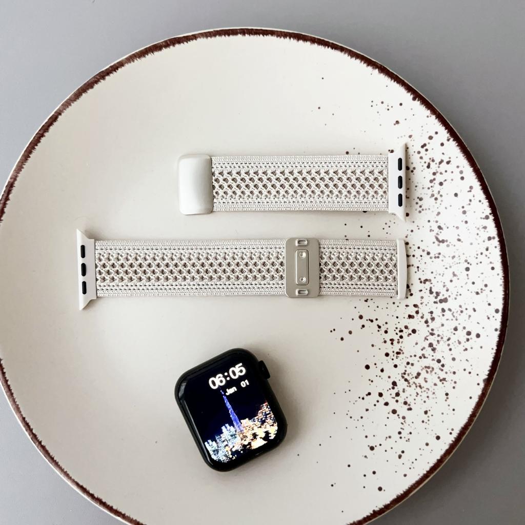 Applicable To Iwatch10Th Generation Apple Watch Applewatch9876Se Magnetic Strap Nylon Braided Breathable