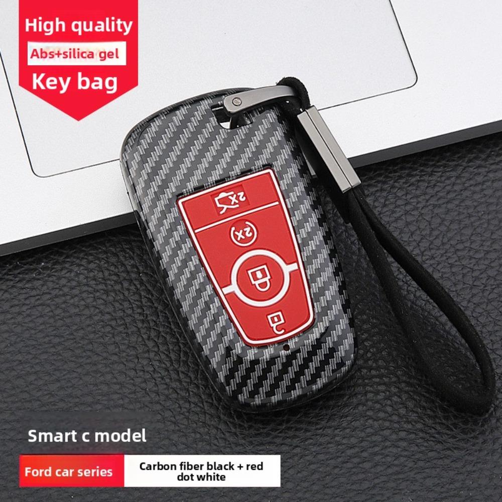 For Ford 2019 Mondeo Key Case Carbon Fiber Cover for Escape Taurus Foldable Key Shell