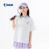 QIAODAN Girls' Polo Collar Short Sleeve T-Shirt