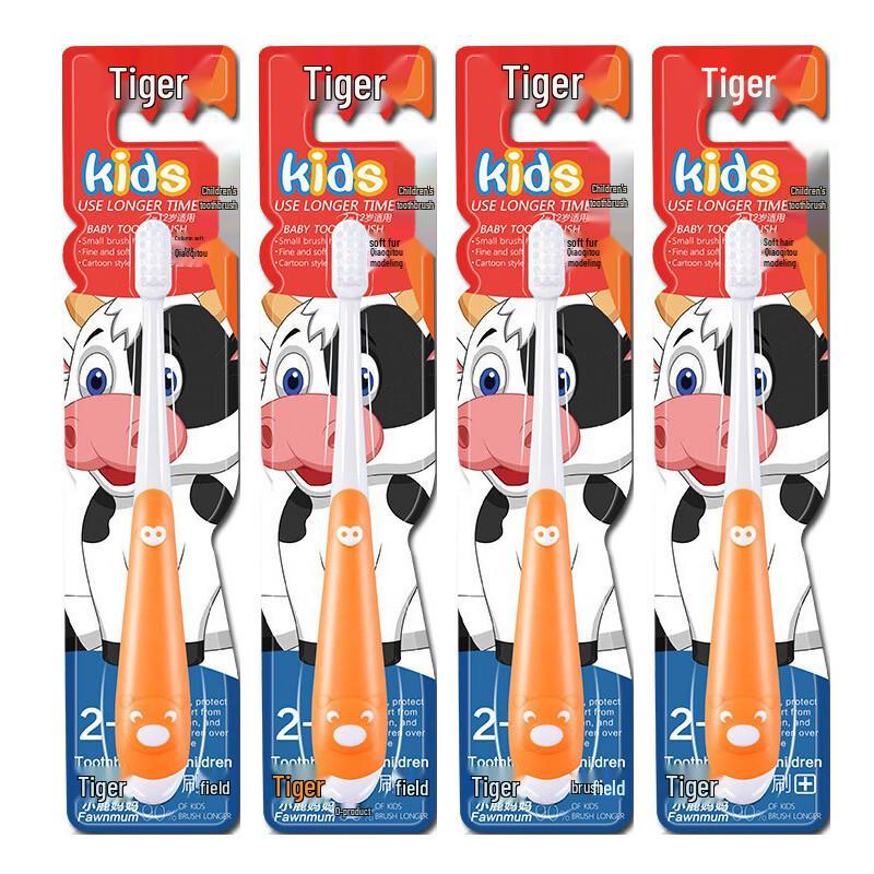 Little Deer Mom Kids Soft Bristle Toothbrush 4-Pack