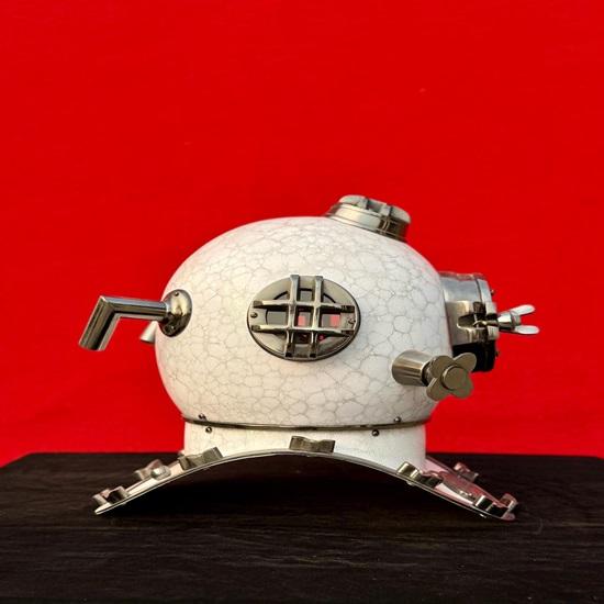 White Scuba Diving Helmet Mark V 45.72 Cm Maritime Ship's Decorative Helmet Best Décor Gift