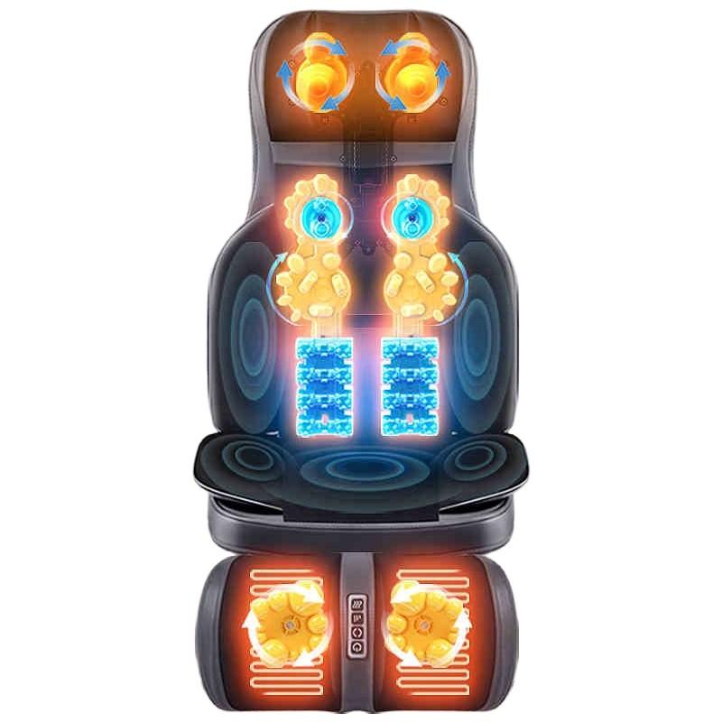 Neck Back Waist Massage Cushion Heat & Vibrate Massage Pad Multifunctional Electric Full Body Massage Chair