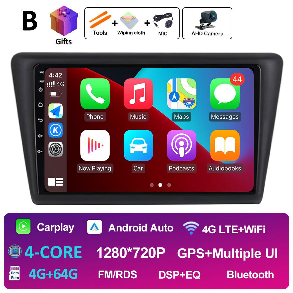 Android Auto pentru VW Skoda Rapid 2013 2014 2015 2016 2017 2018 2019 Seat Toledo 2015 - 2018 Wireless Carplay QLED Ecran IPS WIFI