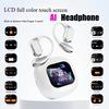 Multi Language Translator AI Smart Bluetooth 5.4 Headphones Full Touch Screen Noise Reduction Ear Hanging Wireless Earphones Q18