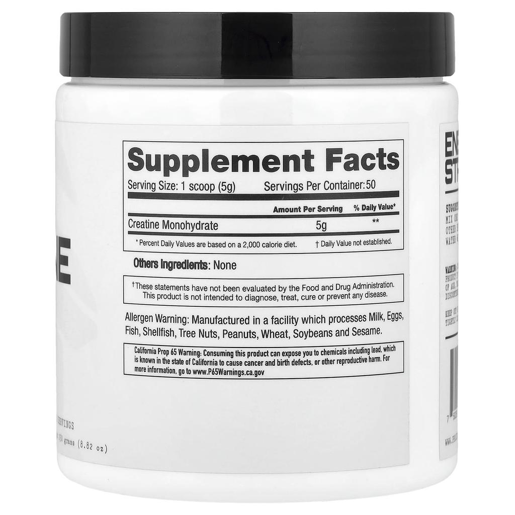 Project 1 Nutrition, Creatine Monohydrate, Unflavored, 250g (8.82oz)
