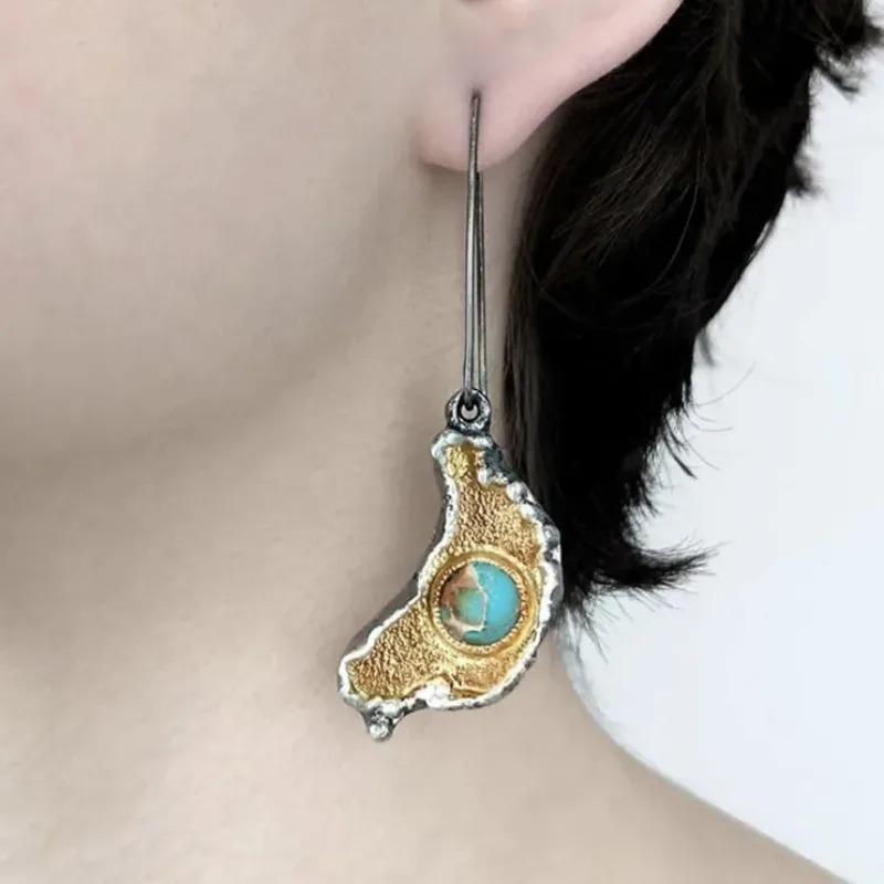 Vintage Irregular Creative Ear Styling for Women Able Retro Oil Painting Daily Best Friend Jewelry Gifts Accessories