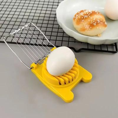 1pc Egg Slicer Stainless Steel Egg Cutter Two-in-one Multi-function Egg Cutter Dual-purpose Preserved Egg Separator  Kitchen