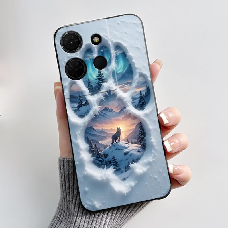 For TCL 503 K33 T513Z K32 T513W Case Luxury Cute Love Rabbit Funny Black Matte Soft Silicone Back Cover Shockproof Phone Case