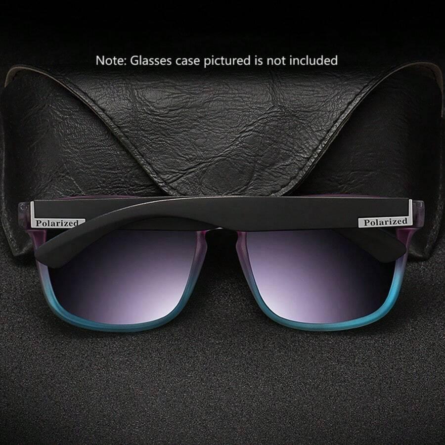 Fashionable Gradient Color Frame Square Vintage Sports Polarized Fashion Glasses Unisex Oversized Retro Fashion Glasses