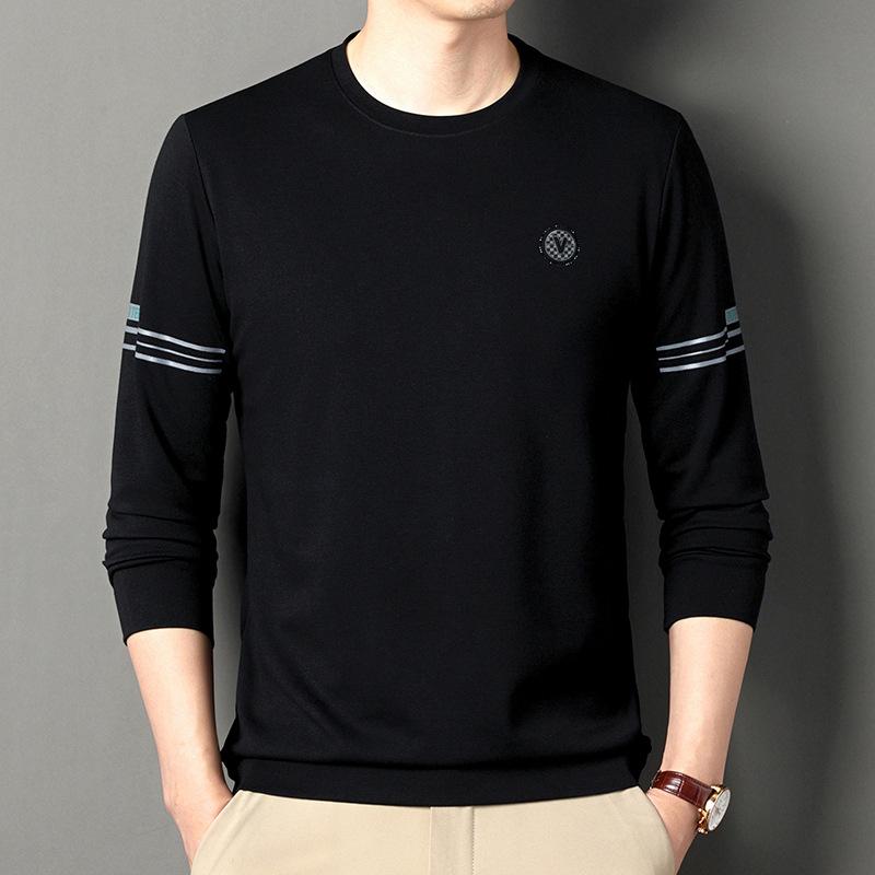 Long-sleeved T-shirt Men's Spring and Autumn New Round Neck Top Casual Versatile Trendy Simple Sweatshirt Men's Bottoming Shirt