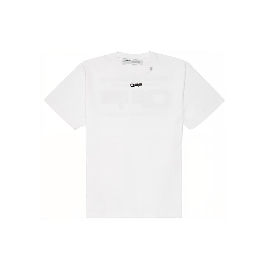 Off-White SS20 Wavy Line White Short Sleeve Oversize Men's OMAA038R201850040110