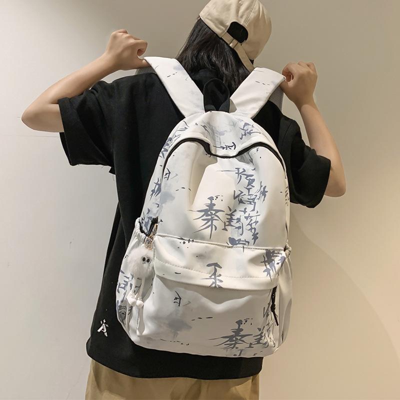 Schoolbag Chinese style schoolbag men's new simplicity junior high school backpack college student large capacity tie-dye backpack