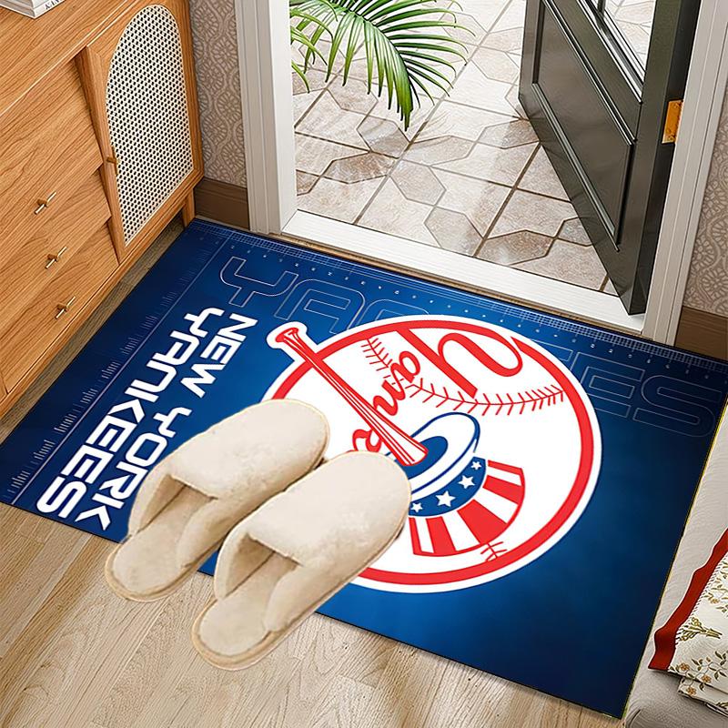 Yankees Baseball Team Logo Rug Office Carpet Non-Slip Mat, Chair Rug Floor Covering for Gaming, Bedroom, Living Room , Home Decor Christmas Gift