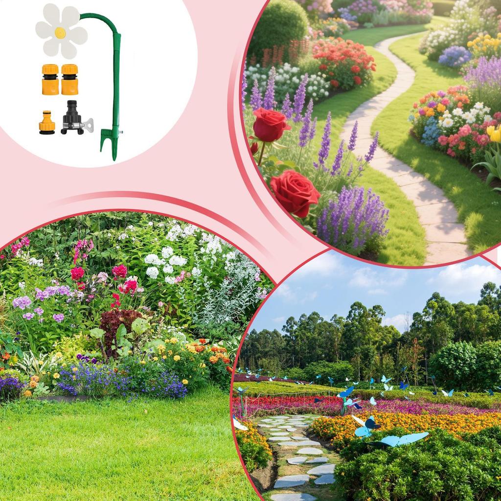 Dancing Daisy Lawn Sprinkler Funny Garden Sprinkler 360 Degree Rotating Yard Irrigation System For Watering Playing Farm