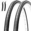 MOHEGIA 26x1 3/8 Bicycle Tires: Set of 2, 26-inch, 37-590, for Commuting, School, City Riding, Urban Bikes, and Mamachari Bikes - Smooth, Wear-Resista