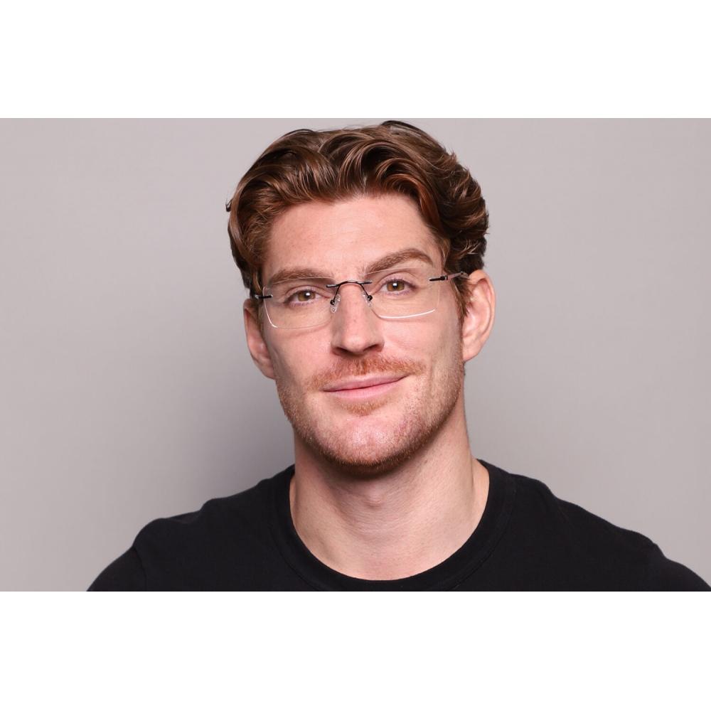 Rimless Rectangle Black Smartbuy Collection Hendrix Wm6504 C2 Fashion Unisex Eyeglasses