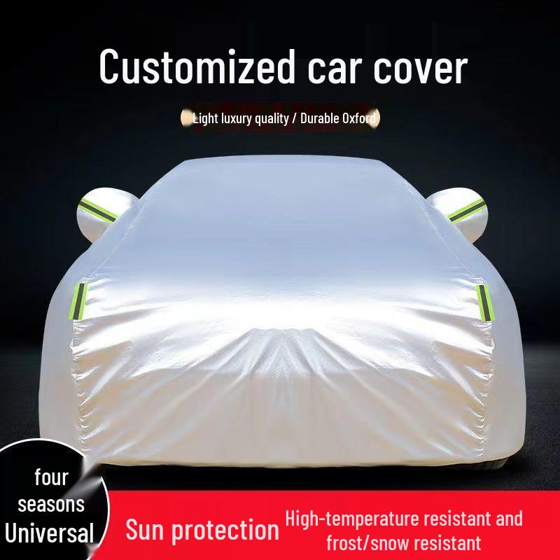 Universal All-Season Car Cover: Sun, Rain & Heat Protection, Thickened Sunshade