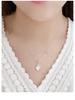 White Mother of Pearl Heart S925 Sterling Silver Necklace - Elegant and Versatile Clavicle Chain with a Niche Luxury Design for Women