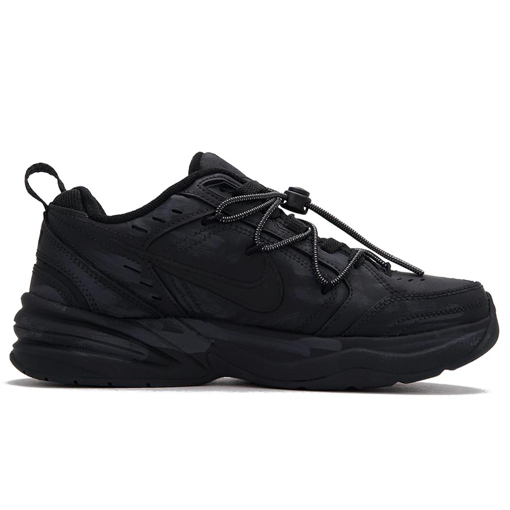 Nike Air Monarch 4 Low Top Chunky Sneakers Unisex Black 415445-001(Team1621-1.1)
