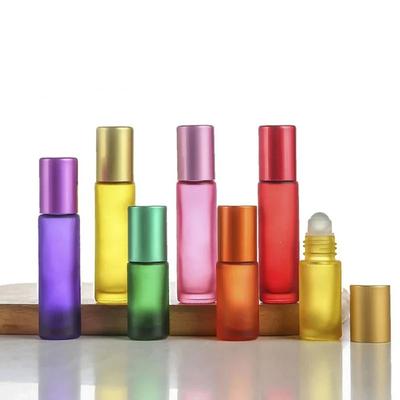 Glass Colorful Dispensing Bottles Mini Roller Ball Empty Bottle Gifts Essential Oils Bottle