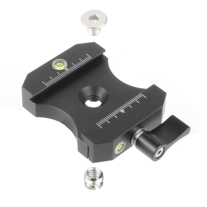 

Quick Release Clamp Adapter Aluminium Alloy 3/8 to 1/4 Screw Mount Adaptor for Ballhead Tripod SLR Cameras 1