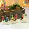 Christmas Decorations Snowman Christmas Tree Resin Figurines Landscape Home Table Ornaments New Year Holiday Decoration Gifts