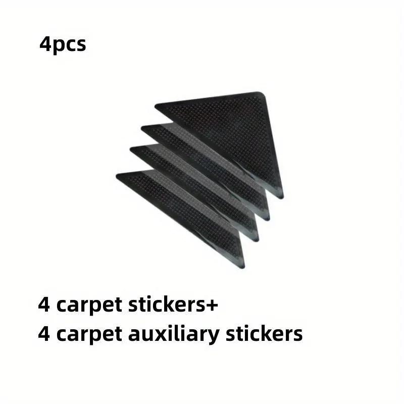 4/8pcs Triangular Carpet Anti Slip Stickers for Tile Floor Carpet Corner Pads Washable and Reusable Nano Anti Slip Fixed Pads