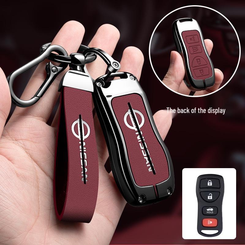 Metal Keychain Cover for Nissan Qashqai, X-Trail, Tiida, Kicks, Murano, Sylphy, Terra