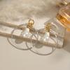  Popular Baroque Pearls Stud Earrings Golden Stainless Steel Attractive Chic Jewelry Accessories New Wholesale