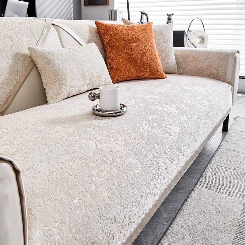 

Foreign Trade New Chenille Sofa Cushion, Universal In All Seasons, Modern Light Luxury Seat Cushion, High-End Non-Slip Cover, Cover Cloth Towel 70*70cm