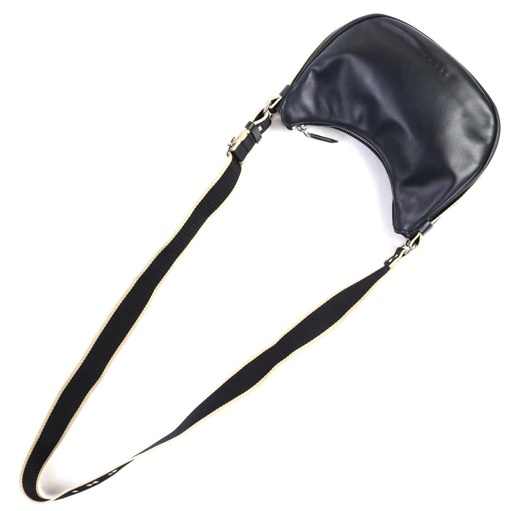 Great MARNI Shoulder Bag black leather Women SBMP0128U0 Used