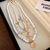 Necklace - Gold - White (3-piece set)